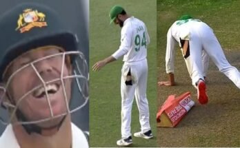 Pakistani player's pants torn in the middle match, people said – thankfully he is wearing something below.