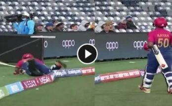 T20 World Cup: Ayan Afzal fell on the face, Can’t stop laughing after watching the video