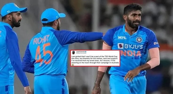 Jasprit Bumrah's tweet after Ruled Out Of T20 World Cup 2022