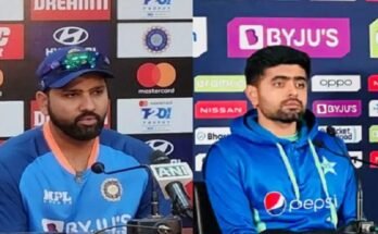 Babar Azam and rohit sharma during press conference in T20 World Cup 2022