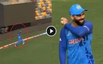 Virat Kohli takes a stunning catch during warm-up match against Australia, Watch