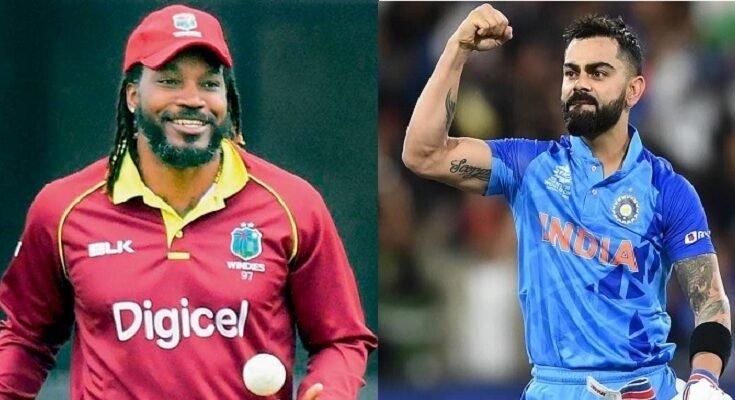 virat kholi surpases crish gayle to become 2nd heighest run getter