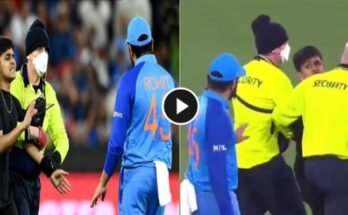 Ind vs Zim- Fan enters the field to meet Rohit Sharma watch video