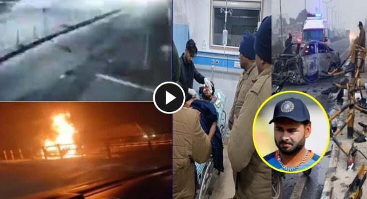 Rishabh pant accident cctv footage watch video